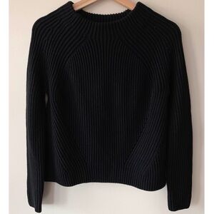 Athleta • XS • Ribbed Crewneck Black Long Sleeve Sweater
